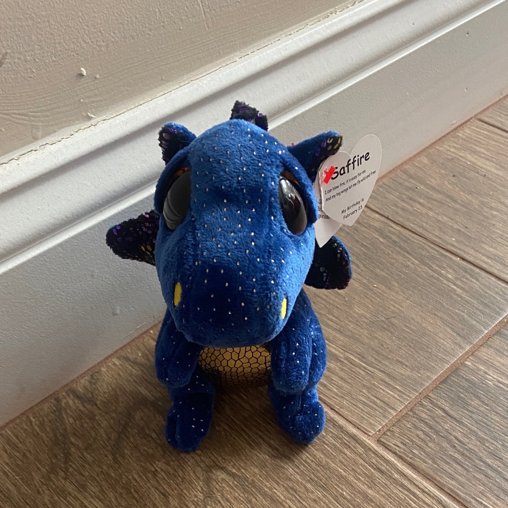 🧡 TY Beanie Boo ‘Saffire’ dragon